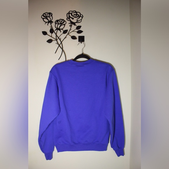 Kansas Jayhawks Mens Sweater Blue Spell Out Crew Neck Pullover Men's Size Small - Picture 4 of 4